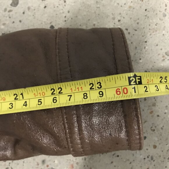 Finity Womens Brown Leather Short Bomber Jacket Size M - Picture 7 of 9